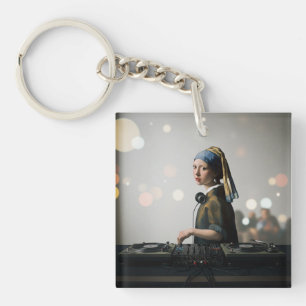 "Girl with a Pearl Earring" becomes a DJ Keychain