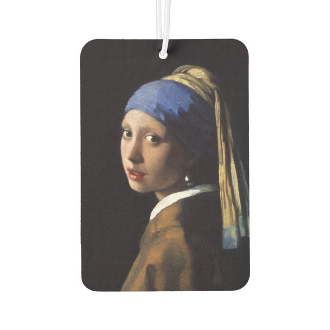 Girl With A Pearl Earring by Johannes Vermeer Air Freshener (Back)