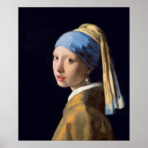 Girl With A Pearl Earring By Johannes Vermeer Poster