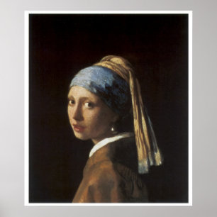 Girl with a Pearl Earring c. 1665-66 Poster