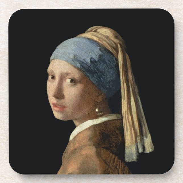 Girl with a Pearl Earring, c.1665-6 (oil on canvas Coaster (Front)