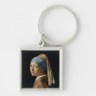 Girl with a Pearl Earring, c.1665-6 (oil on canvas Keychain