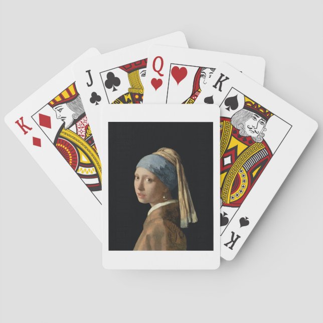Girl with a Pearl Earring, c.1665-6 (oil on canvas Playing Cards (Back)