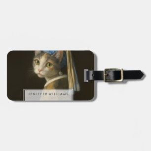 Girl with a Pearl Earring Cat                      Luggage Tag