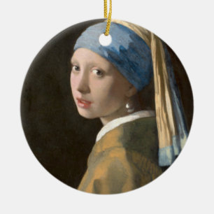 Girl with a Pearl Earring Ceramic Ornament