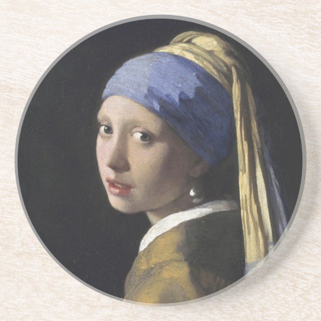 Girl with a Pearl Earring Coaster (Front)