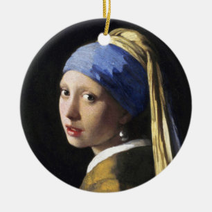 Girl with a Pearl Earring, Jan Vermeer Ceramic Ornament
