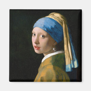 Girl with a Pearl Earring, Johannes Vermeer, 1665 Magnet