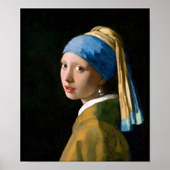Girl with a Pearl Earring, Johannes Vermeer, 1665 Poster (Front)