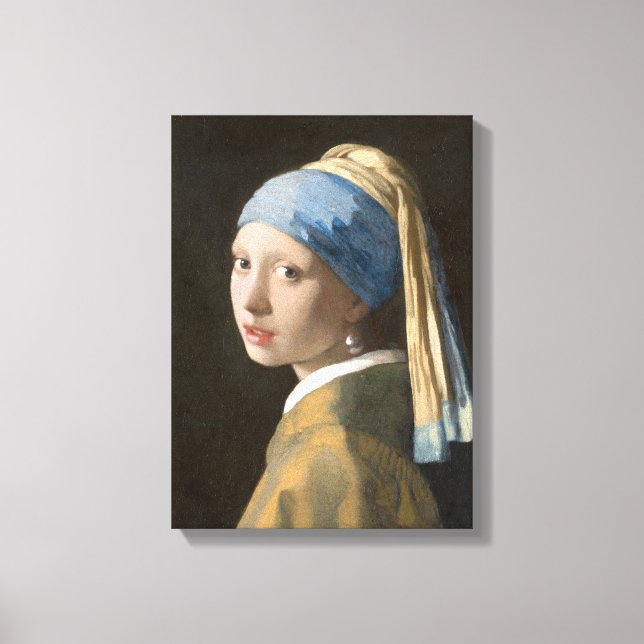 Girl with a Pearl Earring-Johannes Vermeer Art Canvas Print (Front)