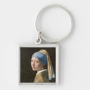 Girl with a Pearl Earring-Johannes Vermeer Art Keychain