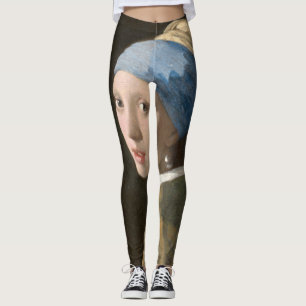 Girl with a Pearl Earring-Johannes Vermeer Art Leggings