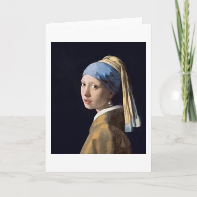 Girl with a pearl earring - Johannes Vermeer Card (Front)