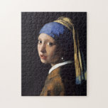 Girl With a Pearl Earring Johannes Vermeer Jigsaw Puzzle<br><div class="desc">Great as a gift for someone who loves classic paintings and art. If you are bored in home isolation or quarantine,  this puzzle will entertain you.</div>