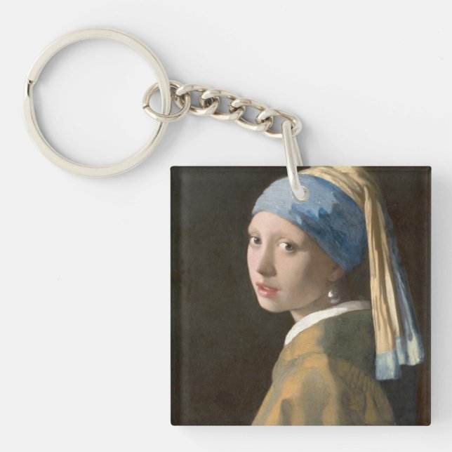 Girl with a Pearl Earring Keychain (Front)