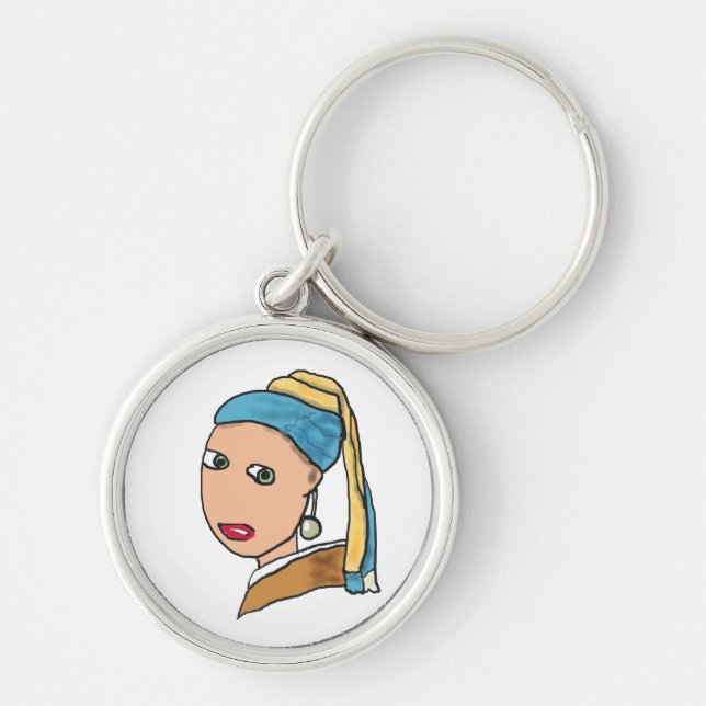 Girl With A Pearl Earring Keychain (Front)