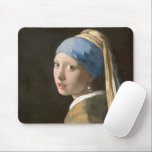 Girl with a pearl earring    mouse pad<br><div class="desc">Vermeer (1665),  girl with a pearl earring</div>