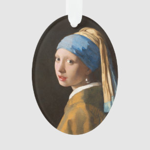 Girl with a Pearl Earring Portrait Painting Ornament