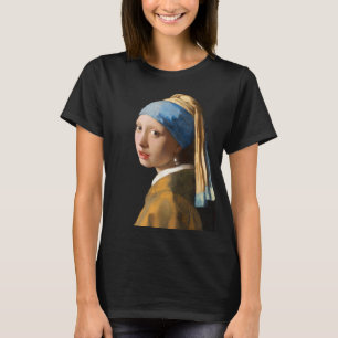 Girl with a Pearl Earring Portrait Painting T-Shirt