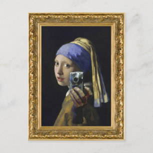 Girl with a Pearl Earring - self shot Postcard