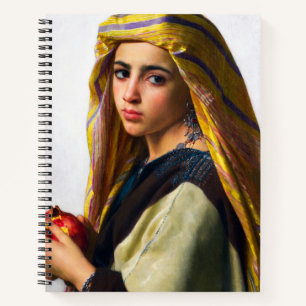 Girl with a Pomegranate by William Bouguereau Notebook