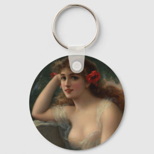 Girl with a Poppy Keychain