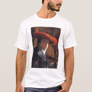 Girl with a Red Hat, c.1665 (oil on panel) T-Shirt