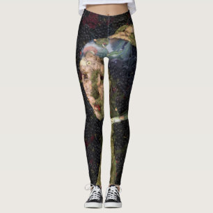 Girl With A Strawberry Earring Fine Art Spoof Leggings