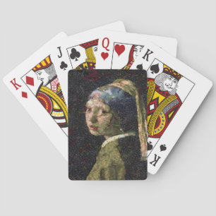Girl With A Strawberry Earring Fine Art Spoof Playing Cards