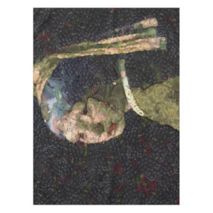 Girl With A Strawberry Earring Fine Art Spoof  Tablecloth