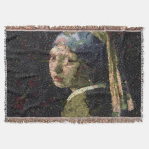 Girl With A Strawberry Earring Fine Art Spoof Throw Blanket