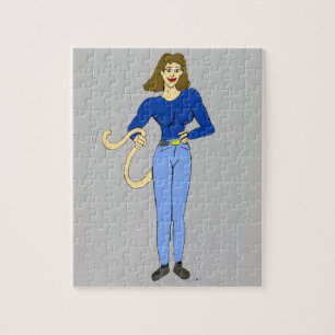 girl with a tail  jigsaw puzzle