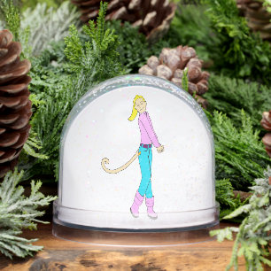 girl with a tail   snowglobe