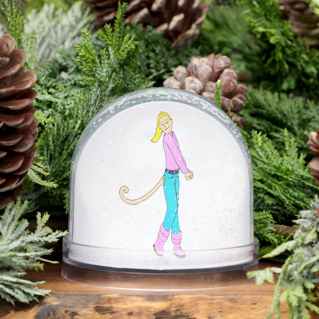 girl with a tail   snowglobe (Winter)