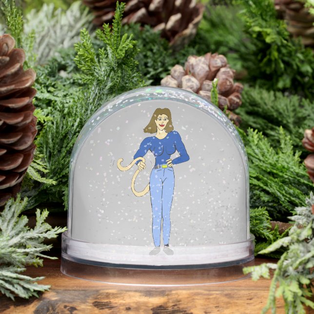 girl with a tail   snowglobe (Winter)