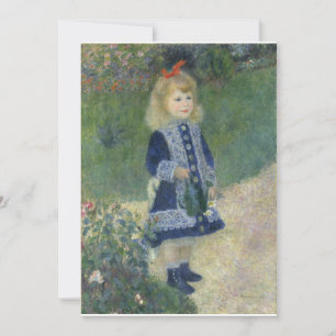 Girl with a Watering Can Renoir Invitation