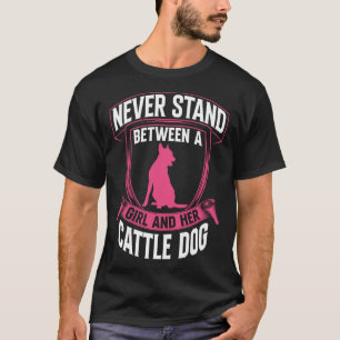 Girl with Australian Cattle Dog Queensland Heeler T-Shirt