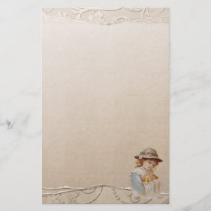 Girl with Baby Ducks Stationery