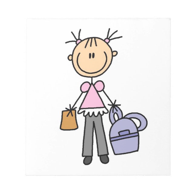 Girl With Backpack Notepad (Front)