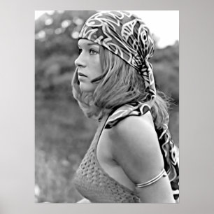 Girl with Bandana Art  Print