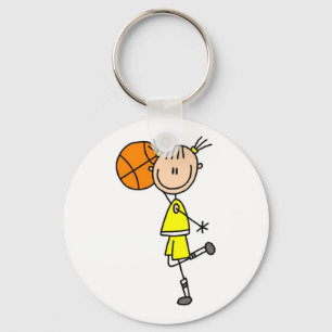 Girl With Basketball T-shirts and Gifts Keychain