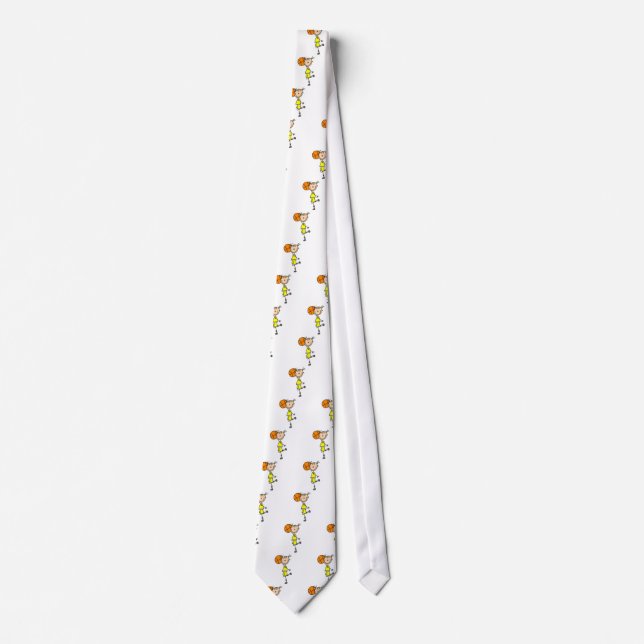 Girl With Basketball T-shirts and Gifts Tie (Front)