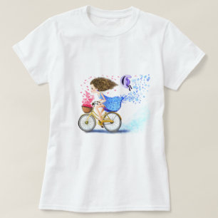 Girl with Bike T-Shirt