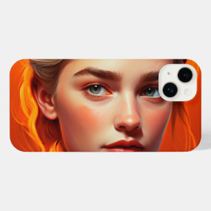 Girl with blue eyes iPhone 14 plus case