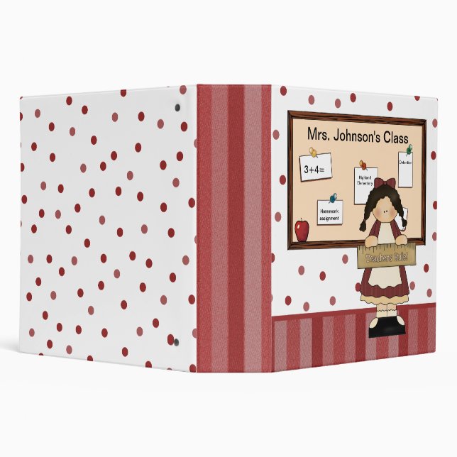 Girl with Bulletin Board Teacher's Binder (Background)