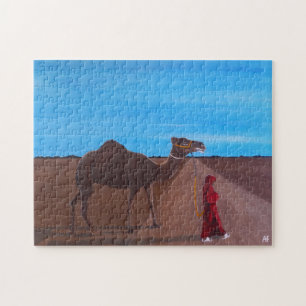 Girl with Camel Painting by Alfred Fox Jigsaw Puzzle