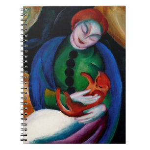 Girl with Cat painting by Franz Marc Notebook