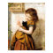 Girl with Cat Poster