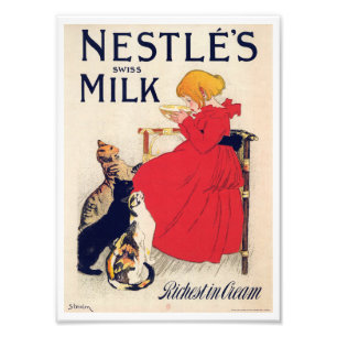 Girl with Cats, Vintage Poster, Alexandre Steinlen Photo Print