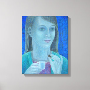 Girl with Chocolate 2011 Canvas Print